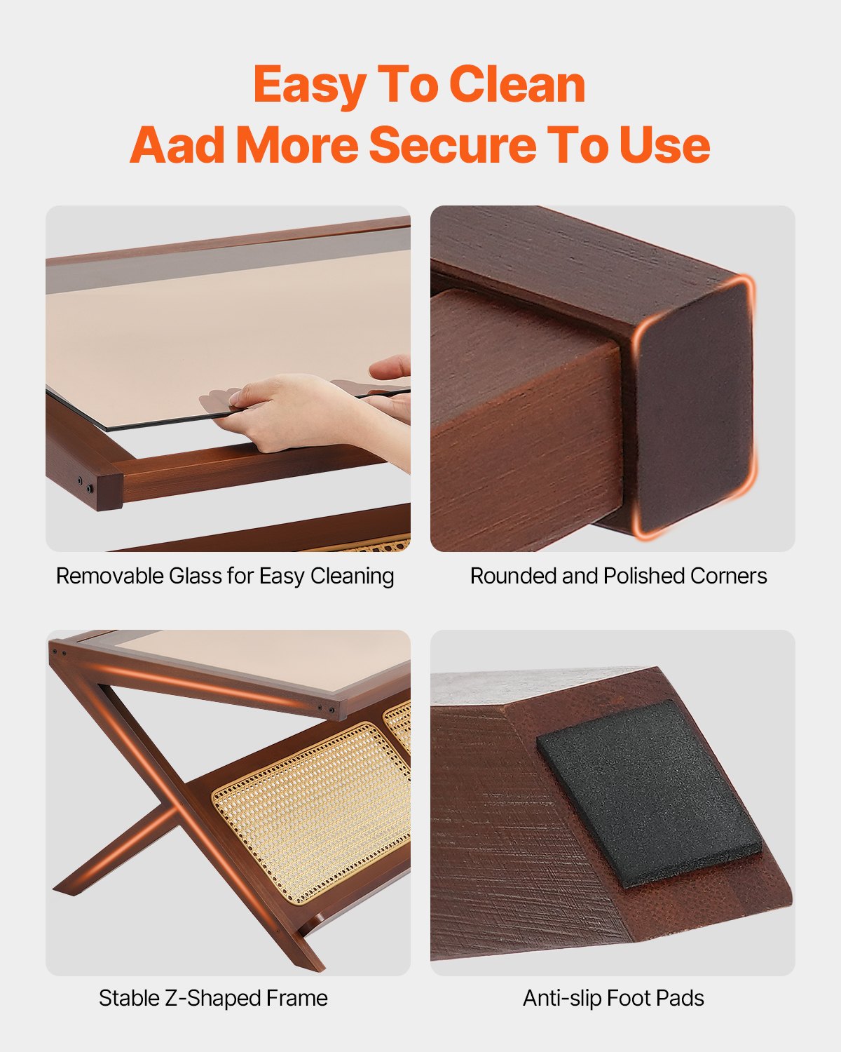 Soffbord i rotting Z-format soffbord i rotting 1-vånings för vardagsrum