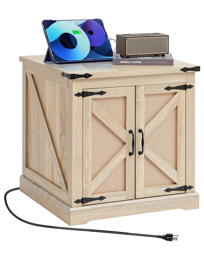 Rattan-Couchtisch, rechteckig, Rattan-Couchtisch mit 2 Ebenen für das Wohnzimmer