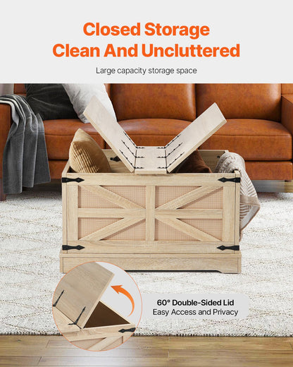 Rattan-Couchtisch, rechteckig, Rattan-Couchtisch mit 2 Ebenen für das Wohnzimmer