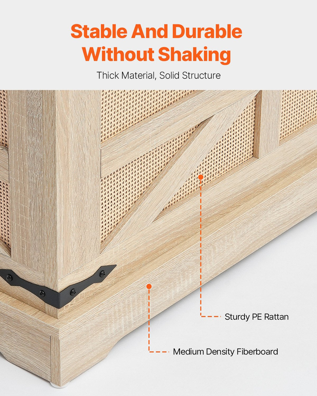 Rattan-Couchtisch, rechteckig, Rattan-Couchtisch mit 2 Ebenen für das Wohnzimmer