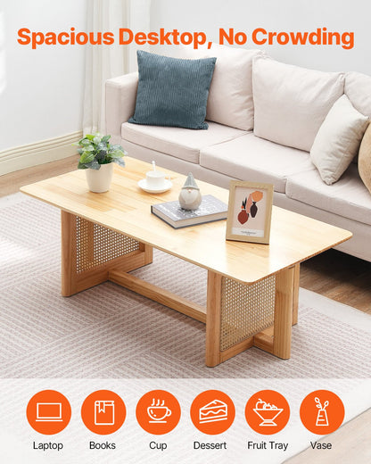 Rotting Soffbord Rektangel Rotting Soffbord 1-vånings för vardagsrum