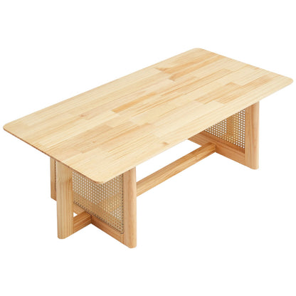 Rotting Soffbord Rektangel Rotting Soffbord 1-vånings för vardagsrum