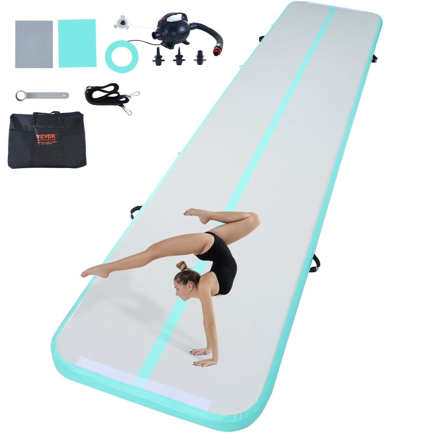 16FT Air Track Aufblasbare Training Tumbling Gymnastik Gym Matte mit Pumpe