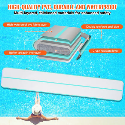 20FT Air Track Aufblasbare Training Tumbling Gymnastik Gym Matte mit Pumpe