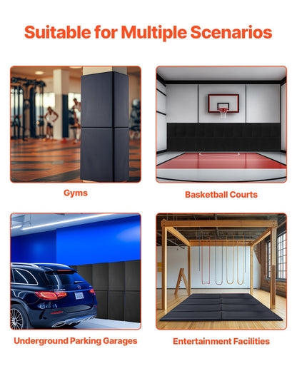 Gym Wall Padding Waterproof Basketball Mat 5cm Thick Foam Court Garage
