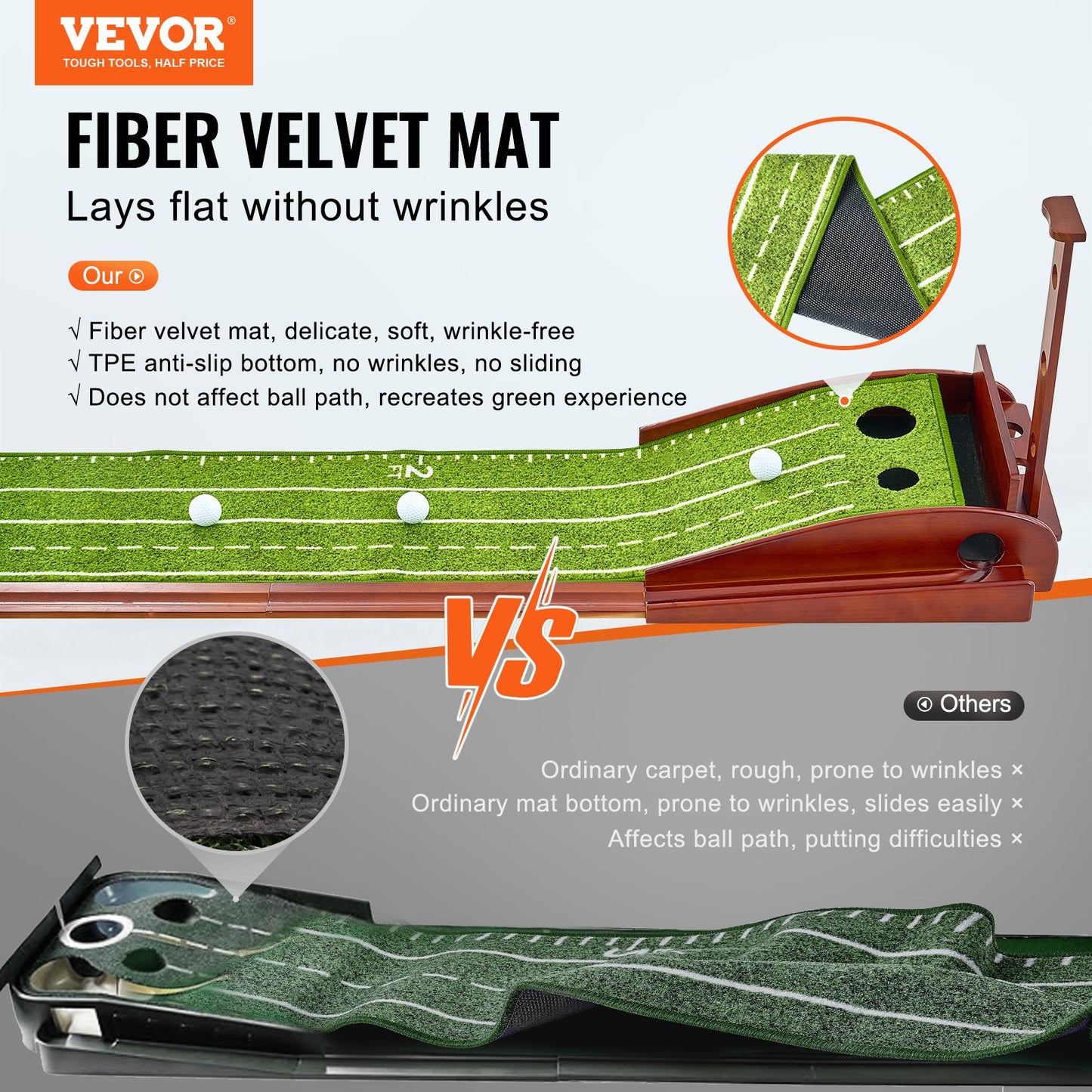 2-Loch-Golf-Putting-Matte Indoor-Golf-Putting-Green Golf-Trainingshilfe