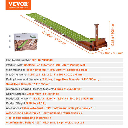2-Loch-Golf-Putting-Matte Indoor-Golf-Putting-Green Golf-Trainingshilfe
