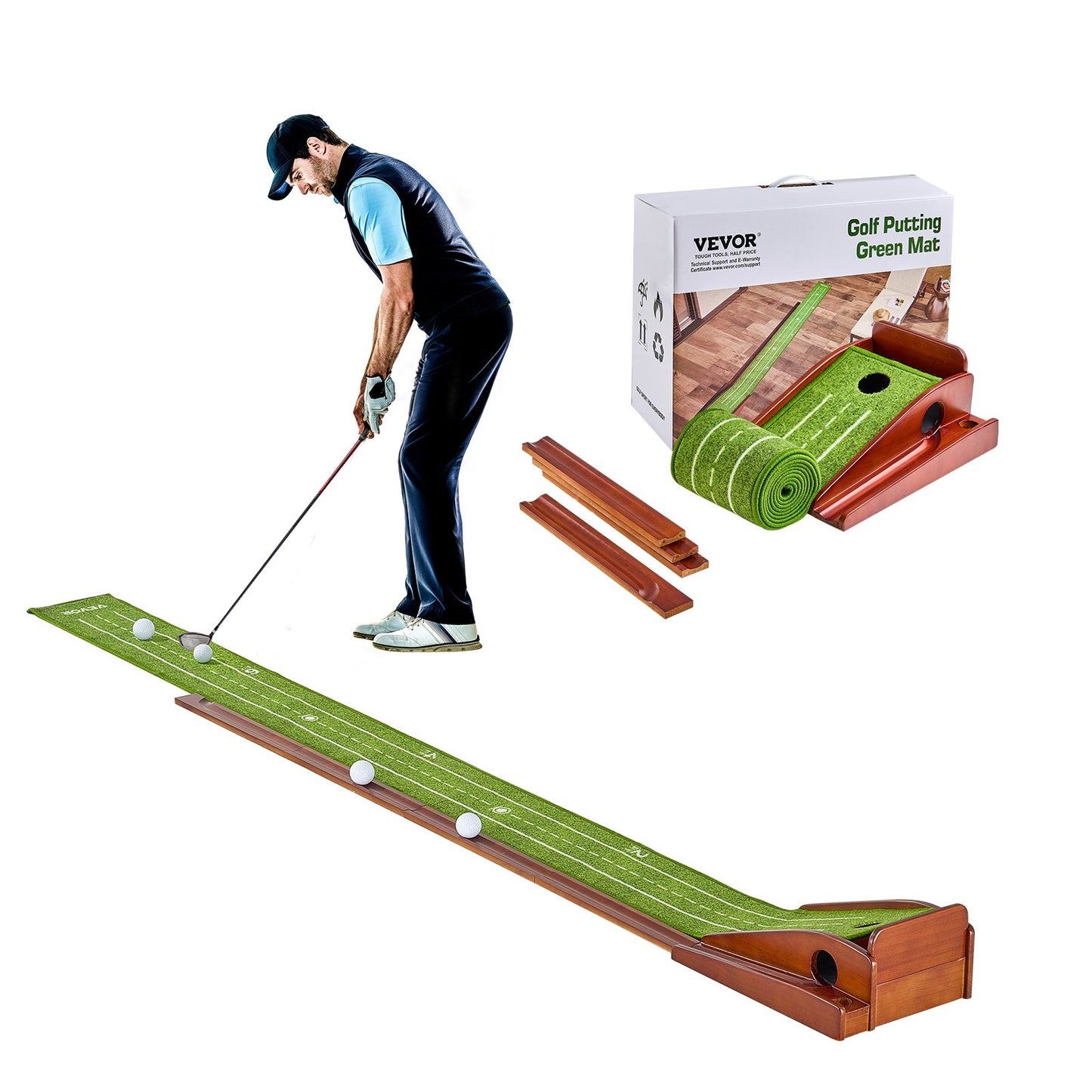 Golf-Putting-Matte, Indoor-Golf-Putting-Green, Golf-Trainingshilfe