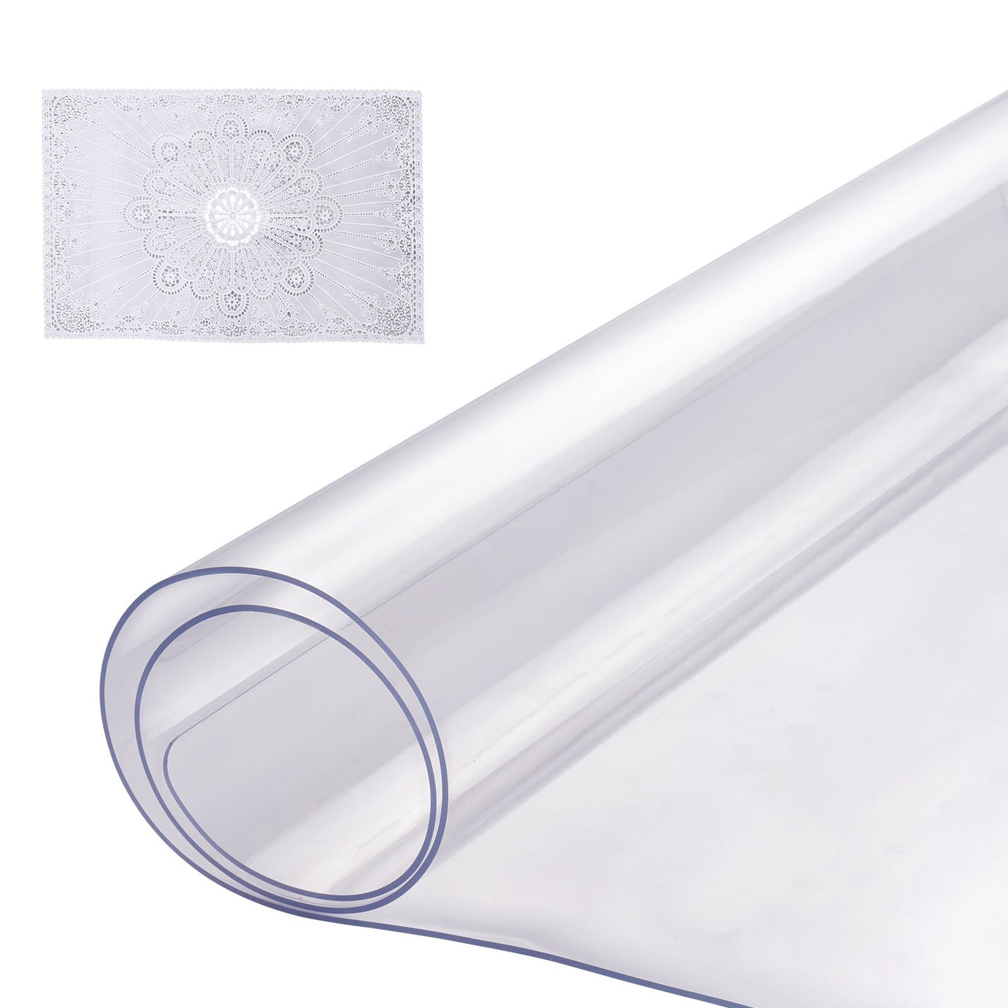 PVC-Tischdecke 14x24 Zoll durchsichtige Schreibtischdecke aus Kunststoff 1,5 mm dick