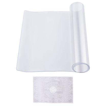 PVC bordsskydd 16x32 tum klar plast skrivbordsskydd 1,5 mm tjockt