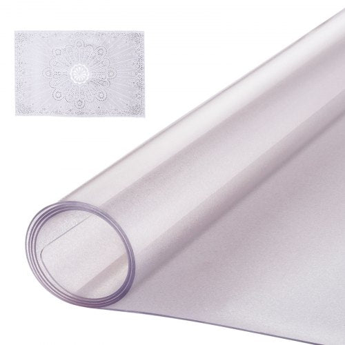 Plastic Table Cover, 36 x 60 Inch 1.5 mm Thick Frosted Table Protector, Rectangle PVC Desk Mat, Waterproof & Easy Cleaning Desk Pad Tablecloth, for Office Dresser Dining Room Table Night Stand