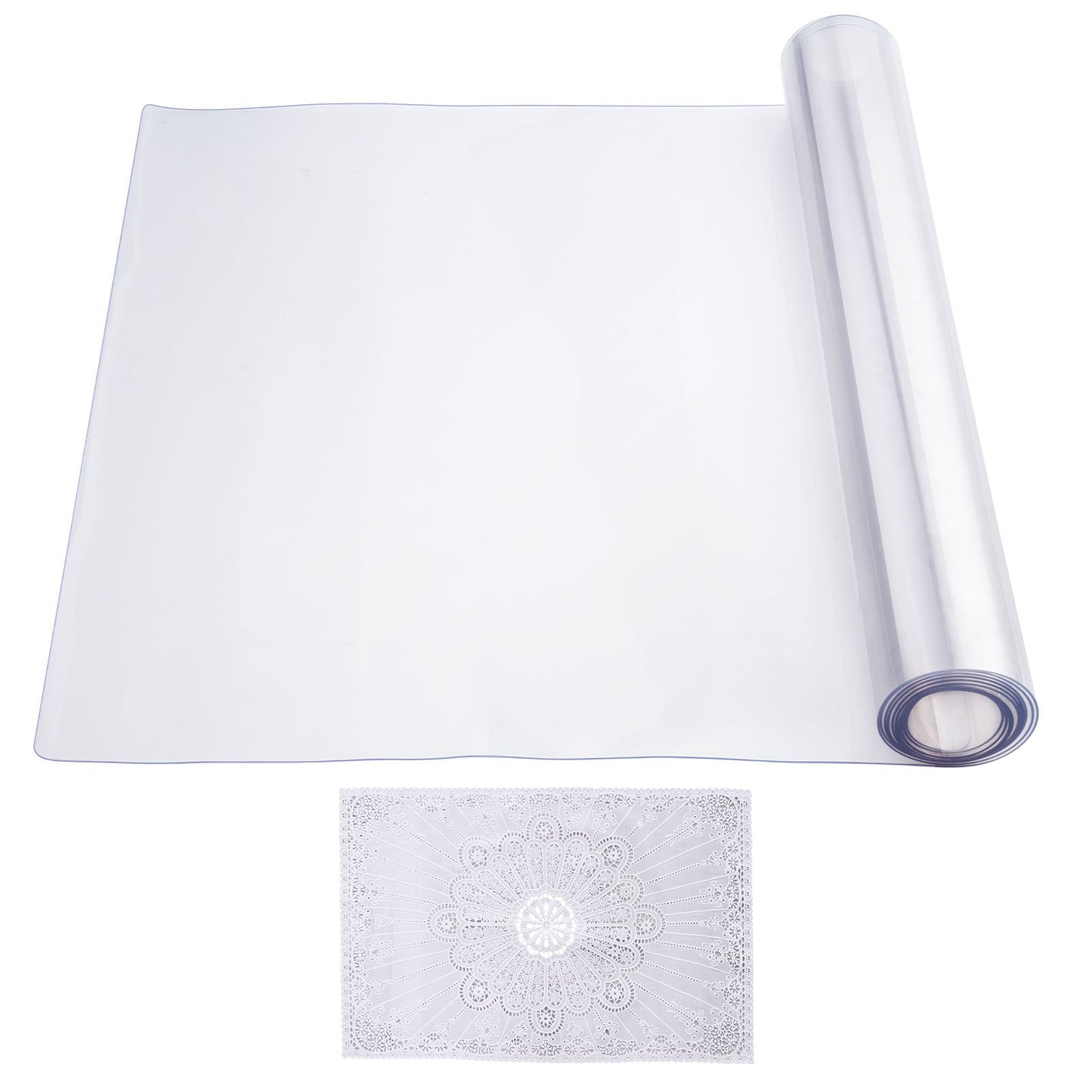 PVC-Tischdecke 42x96 Zoll durchsichtige Schreibtischdecke aus Kunststoff 1,5 mm dick