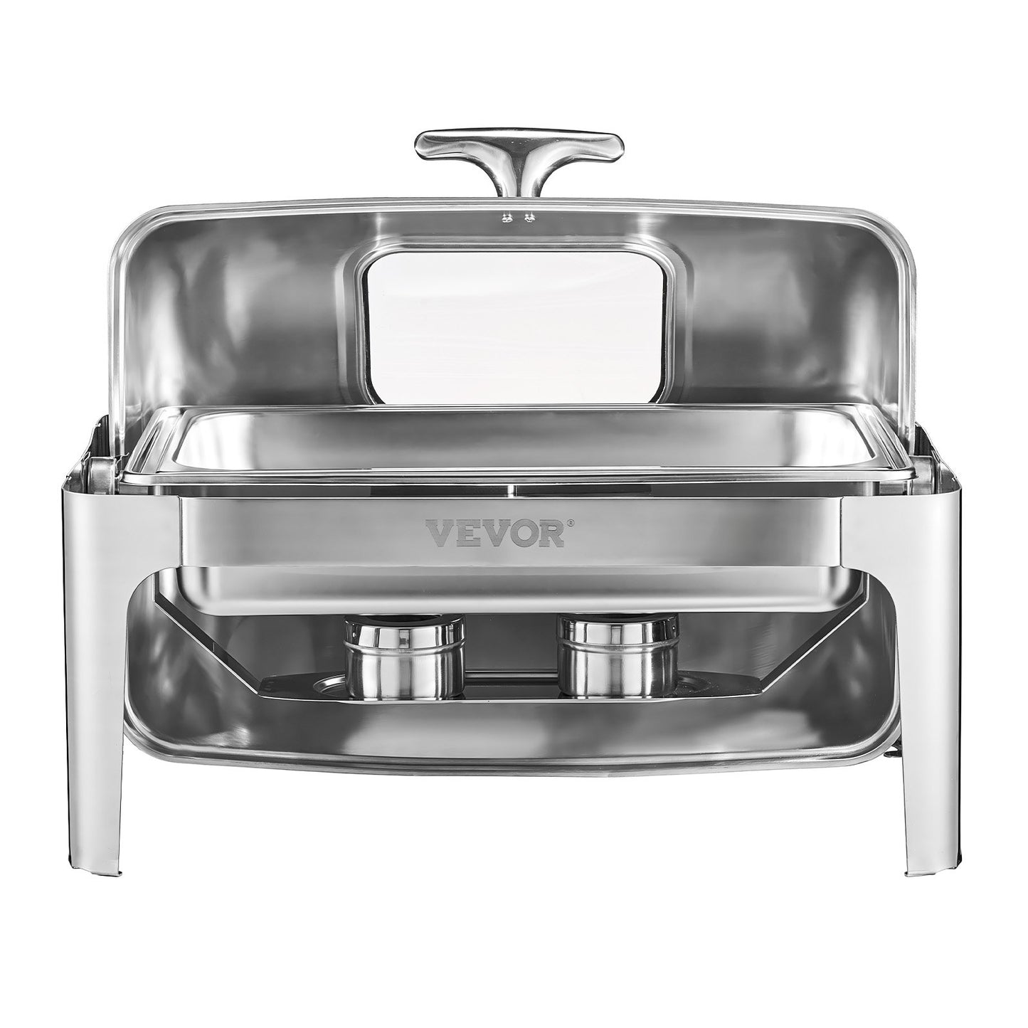 9Qt 1er-Pack rechteckiges Rolltop-Topfset mit 2 halbgroßen Töpfen