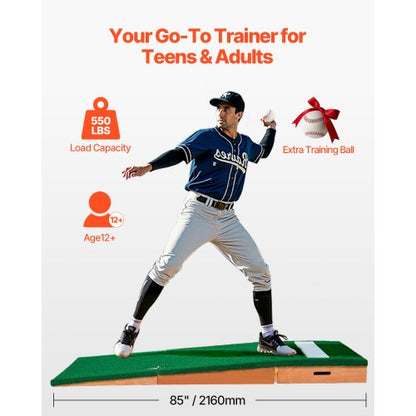 85 in Pitching Mound Portable Pitcher Mound Baseball Softball Practice | EU