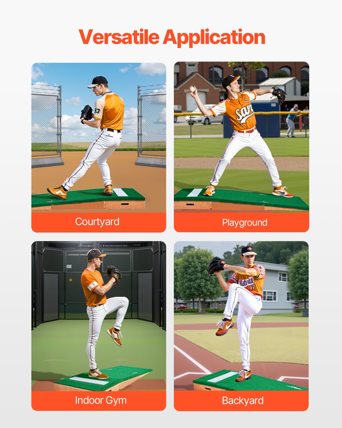Pitching Mound, Portable Baseball Pitcher's Mound, 85 in Indoor Outdoor Pitching Practice and Training Equipment, Softball Pitching Aids with Antifade Turf, Pitching Rubber, Adjustable Base