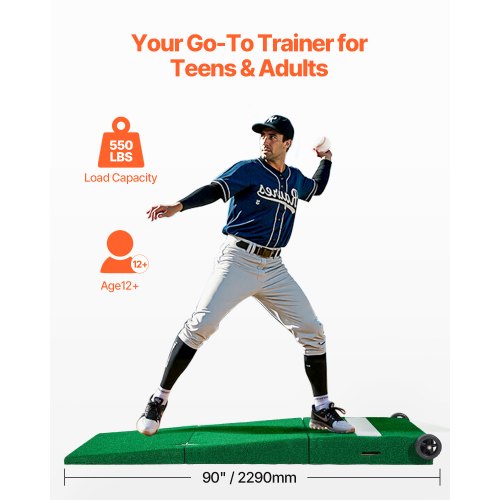 90 in Pitching Mound Portable Pitcher Mound Baseball Softball Practice | EU