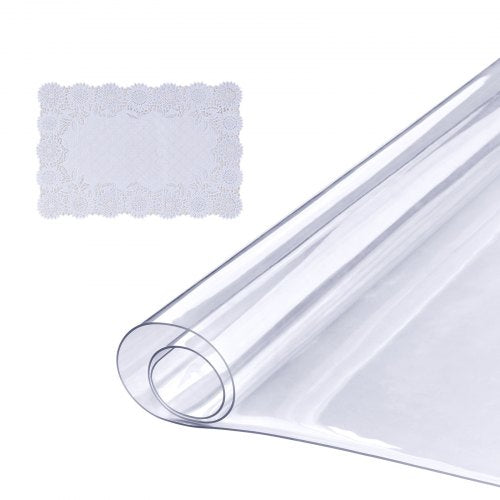 Clear Table Cover Protector, 36" x 72" Rectangle Table Cover, 1.5 mm Thick PVC Plastic Tablecloth, Waterproof Desktop Protector for Writing Desk, Coffee Table, Dining Room Table