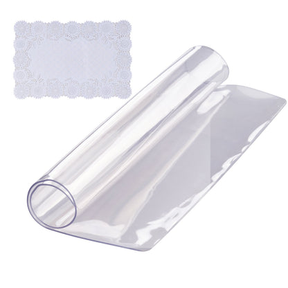 Clear Bordsskydd, 12" x12"/305 x 305 mm Bordsöverdrag, 1,5 mm tjock PVC-plastduk, vattentät skrivbordsskydd för Skrivbord, Soffbord, Matsalsbord
