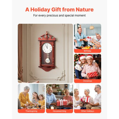 Grandfather Clock Vintage Pendulum Wall Clock 23.2 Inch with Quartz Movement