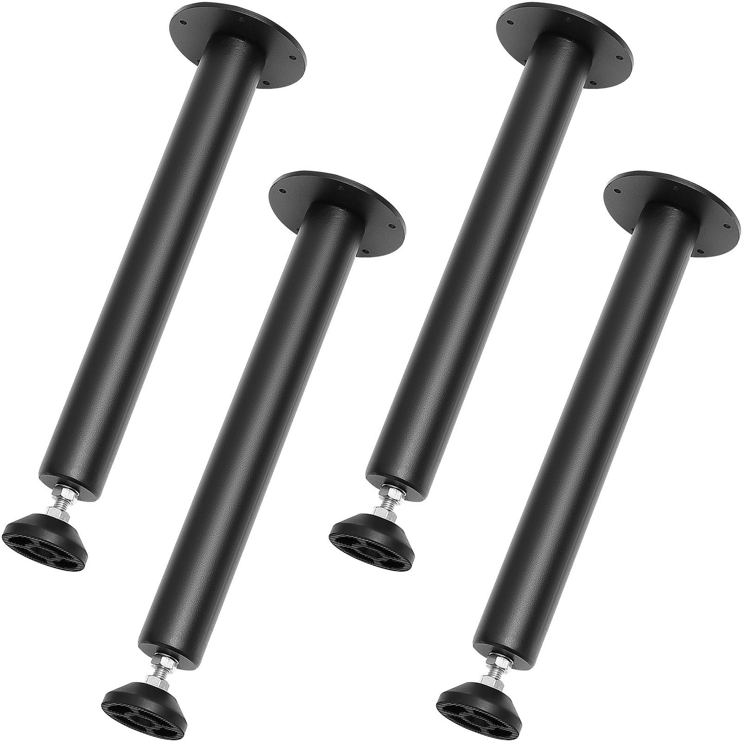 406.4 MM Adjustable Desk Legs, Reinforced Steel Office Table Furniture Legs Set of 4 for DIY, 1200 lbs Load Capacity Heavy Duty Desk Legs, Quick Install Legs with Adjustable Foot Cup Black