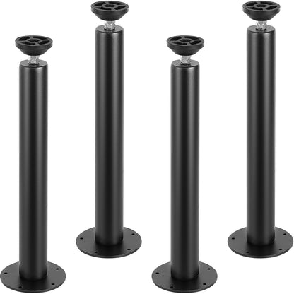 406.4 MM Adjustable Desk Legs, Reinforced Steel Office Table Furniture Legs Set of 4 for DIY, 1200 lbs Load Capacity Heavy Duty Desk Legs, Quick Install Legs with Adjustable Foot Cup Black