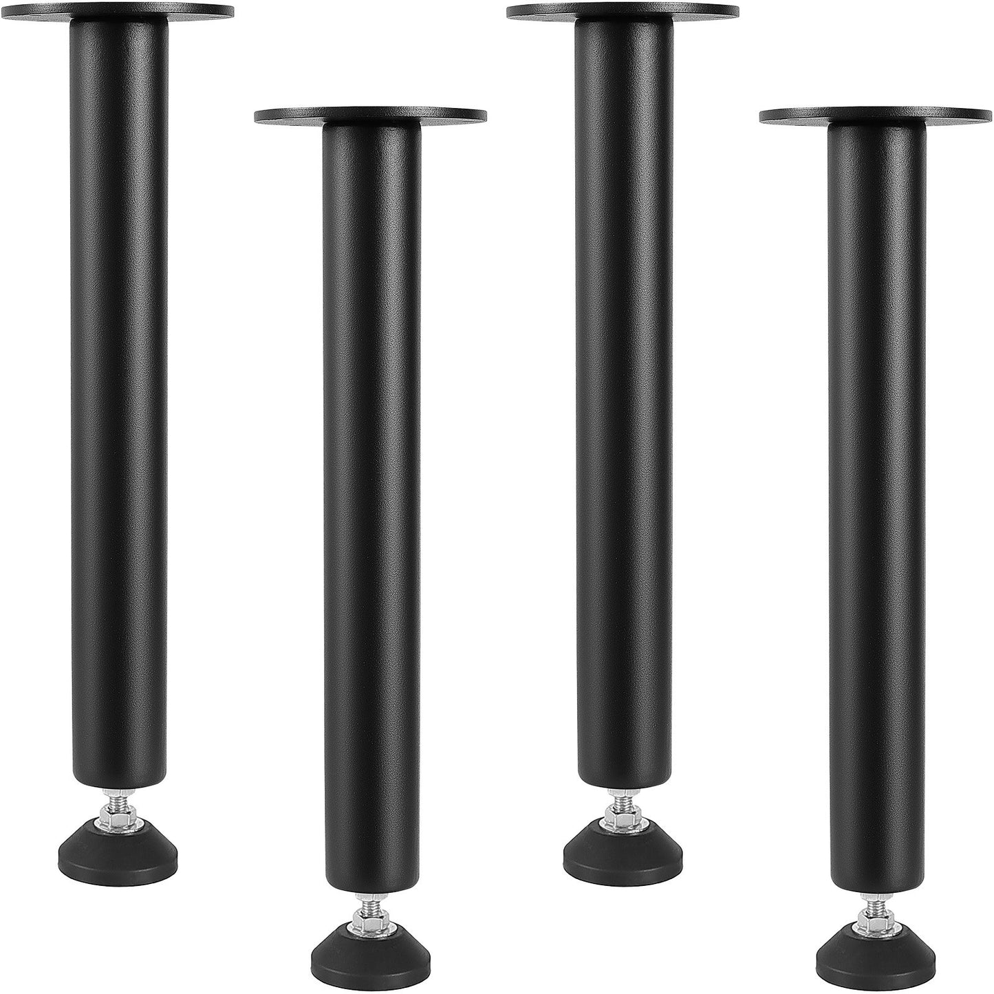 406.4 MM Adjustable Desk Legs, Reinforced Steel Office Table Furniture Legs Set of 4 for DIY, 1200 lbs Load Capacity Heavy Duty Desk Legs, Quick Install Legs with Adjustable Foot Cup Black