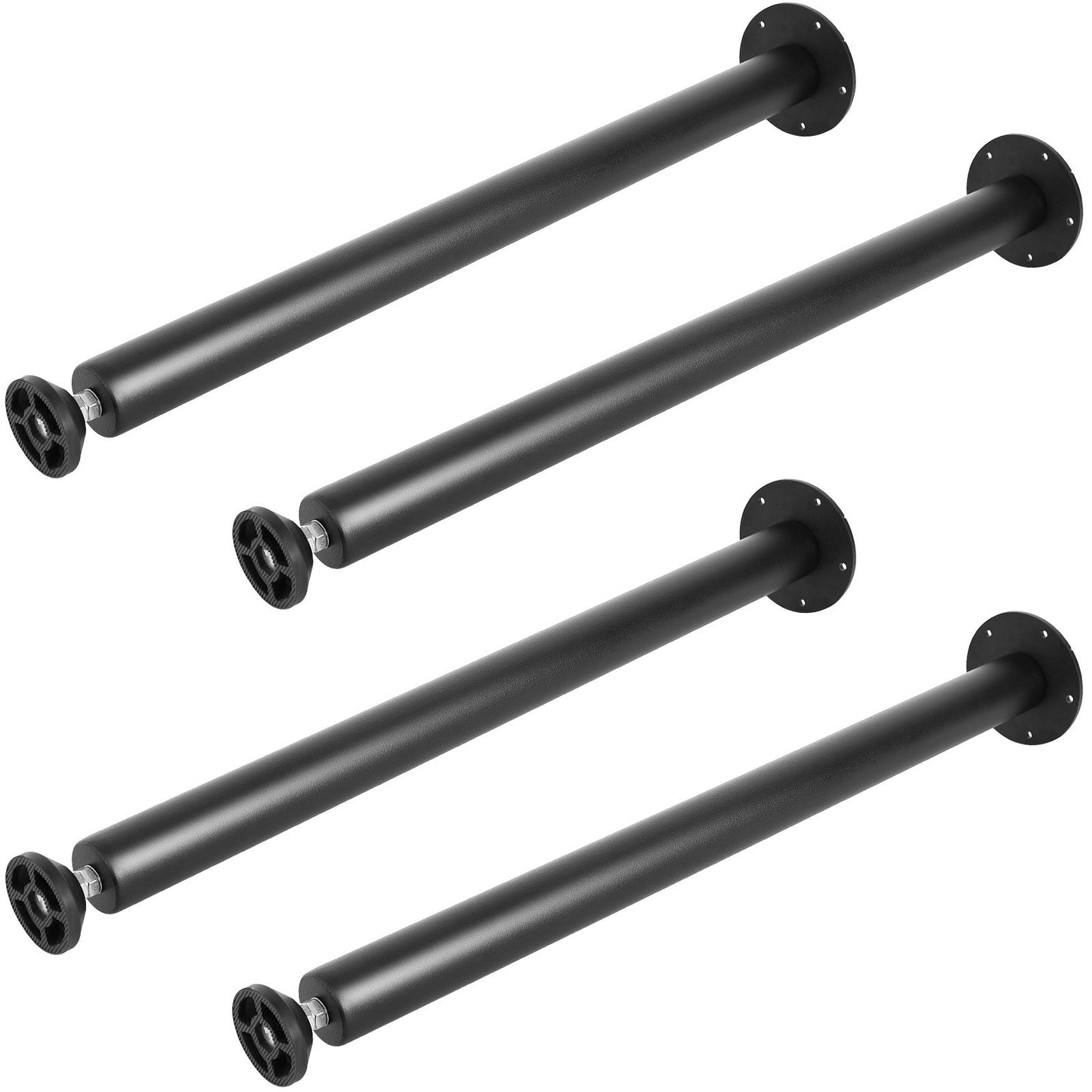 711.2 MM Adjustable Desk Legs, Reinforced Steel Office Table Furniture Legs Set of 4 for DIY, 544.3 KG Load Capacity Heavy Duty Desk Legs, Quick Install Legs with Adjustable Foot Cup Black