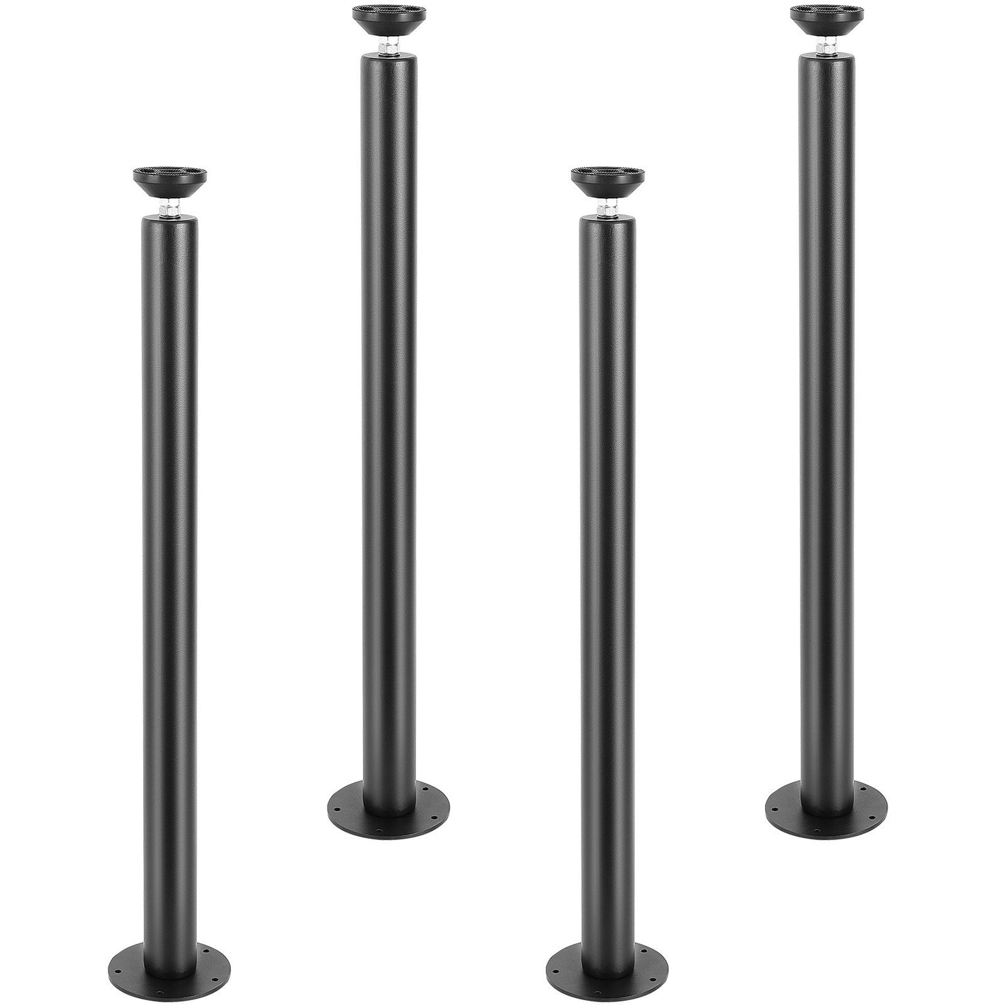 711.2 MM Adjustable Desk Legs, Reinforced Steel Office Table Furniture Legs Set of 4 for DIY, 544.3 KG Load Capacity Heavy Duty Desk Legs, Quick Install Legs with Adjustable Foot Cup Black