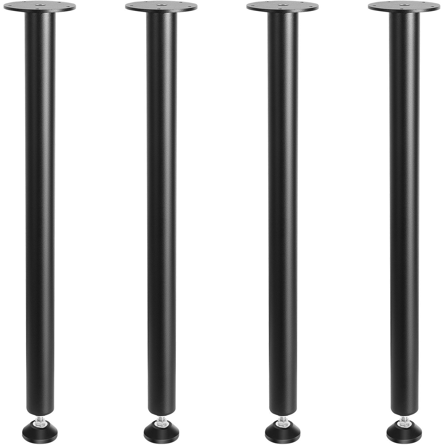 711.2 MM Adjustable Desk Legs, Reinforced Steel Office Table Furniture Legs Set of 4 for DIY, 544.3 KG Load Capacity Heavy Duty Desk Legs, Quick Install Legs with Adjustable Foot Cup Black