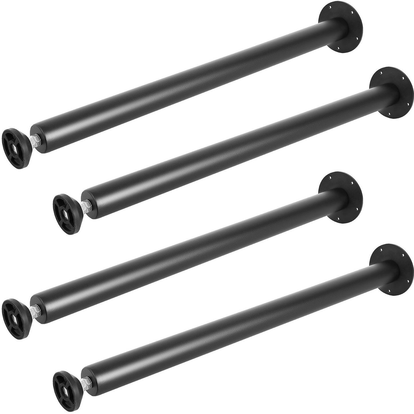 762MM Adjustable Desk Legs, Reinforced Steel Office Table Furniture Legs Set of 4 for DIY, 544.3 KG Load Capacity Heavy Duty Desk Legs, Quick Install Legs with Adjustable Foot Cup Black