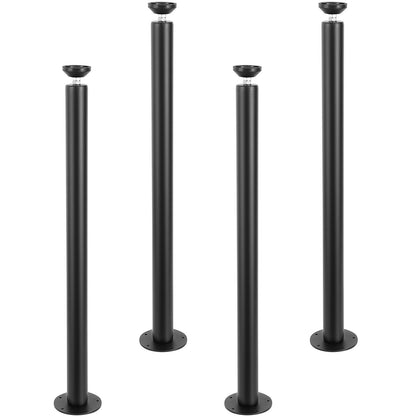 762MM Adjustable Desk Legs, Reinforced Steel Office Table Furniture Legs Set of 4 for DIY, 544.3 KG Load Capacity Heavy Duty Desk Legs, Quick Install Legs with Adjustable Foot Cup Black