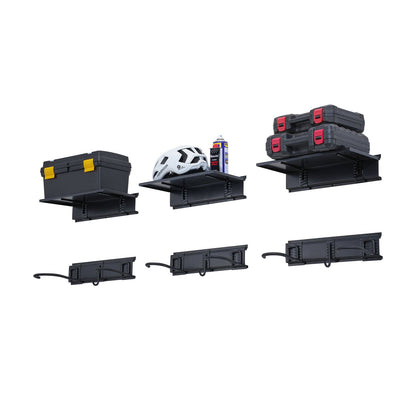 Bike Rack Wall Mounted Garage Bike Rack &amp; 3 Shelves for 6 Bikes