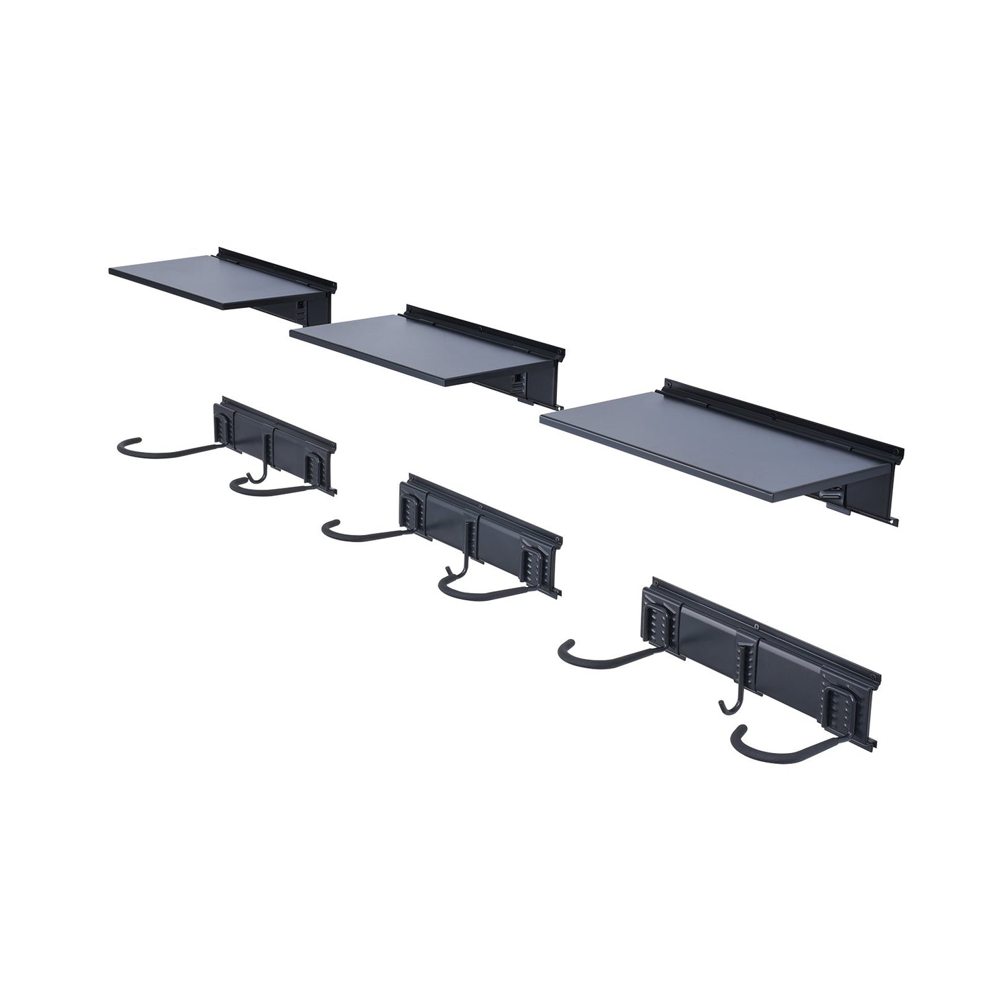 Bike Rack Wall Mounted Garage Bike Rack &amp; 3 Shelves for 6 Bikes