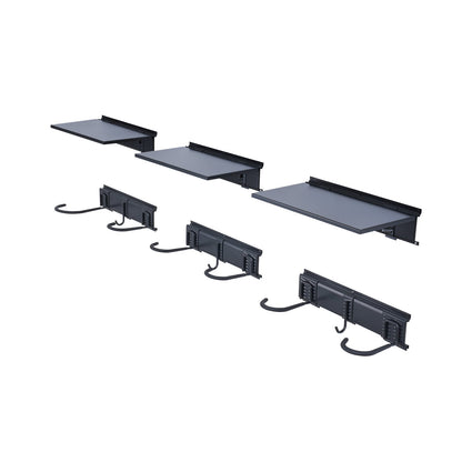 Bike Rack Wall Mounted Garage Bike Rack &amp; 3 Shelves for 6 Bikes