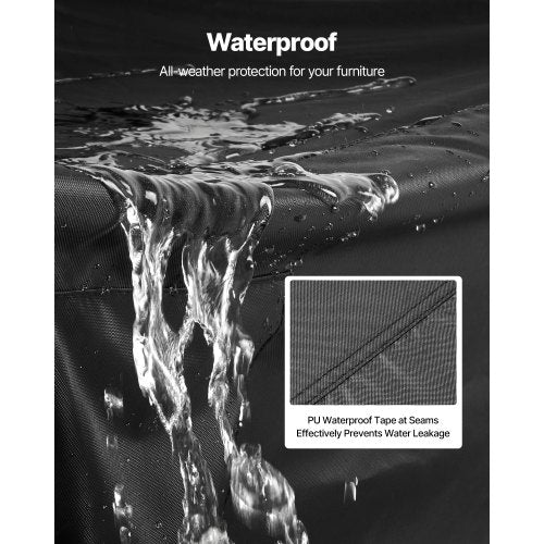 Terrassenmöbel-Abdeckung, 4-teilig, 420D, wasserdicht, für Tisch, Stuhl, Sofa