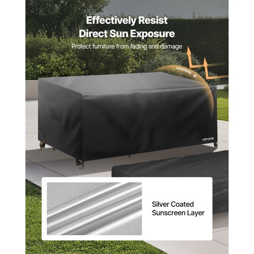 Terrassenmöbel-Abdeckung, 4-teilig, 420D, wasserdicht, für Tisch, Stuhl, Sofa