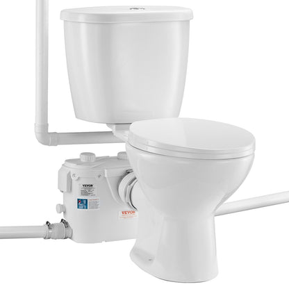 Zerhackertoilettensystem mit 500-W-Pumpe, Upflush-Toilette für den Keller