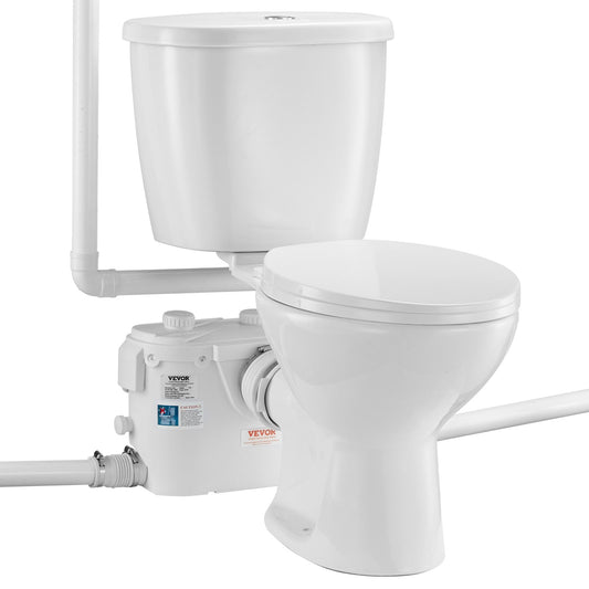 Zerhackertoilettensystem mit 500-W-Pumpe, Upflush-Toilette für den Keller