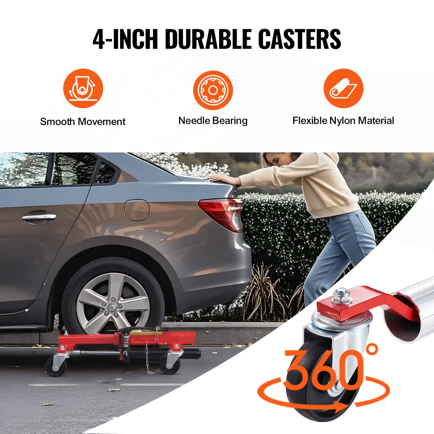 Wheel Dolly Heavy Duty Vehicle Positioning Tire Car Lifter 1500lbs 4-pack