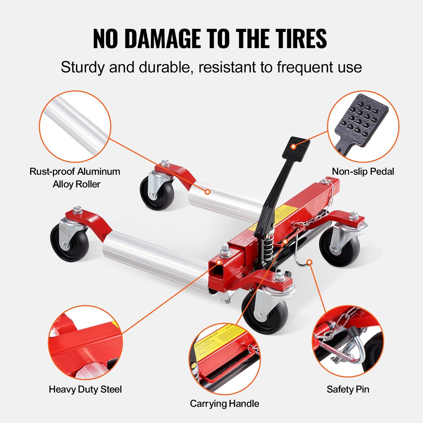 Wheel Dolly Heavy Duty Vehicle Positioning Tire Car Lifter 1500lbs 4-pack