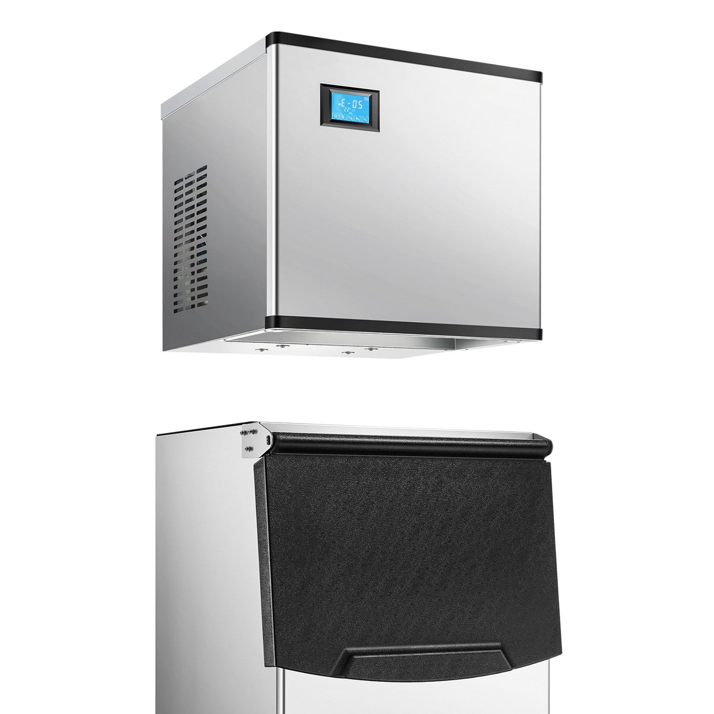 Commercial Ice Machine 300LBS/24H &amp; 250LBS Storage Bin Automatic Self-Cleaning