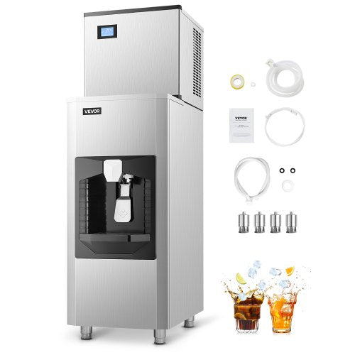 300 Pound/Day Commercial Ice Machine 180 Pound Storage Bin Automatic Ice Dispensing | EU