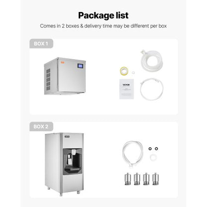 400 lbs/day commercial ice machine 180 lbs storage bin Automatic ice dispenser | EU