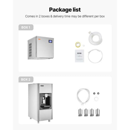 440 lbs/day commercial ice machine 180 lbs storage bin Automatic ice dispenser | EU