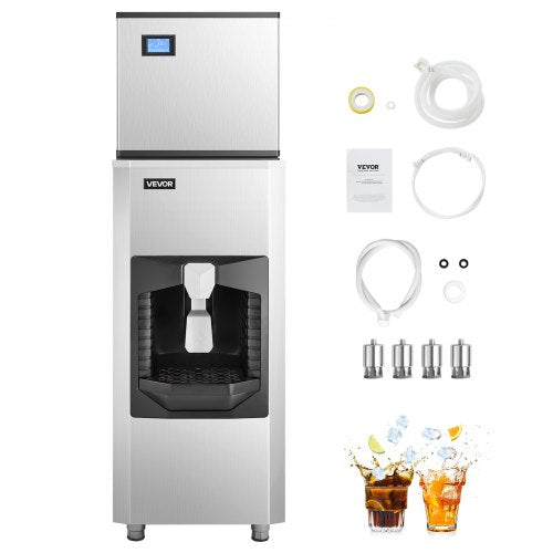 500 lbs/day commercial ice machine 180 lbs storage bin Automatic ice dispensing | EU