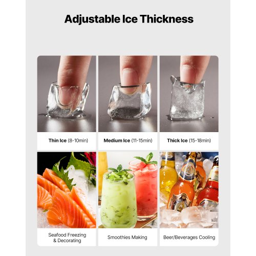 Commercial Ice Machine 400 LBS/24 Hours with 300 LBS Storage Bin Automatic Self-Cleaning | EU