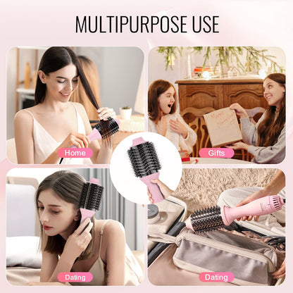 Hårfönborste, jonisk varmluftsstylingborste med 2,6" & 2,95" huvud