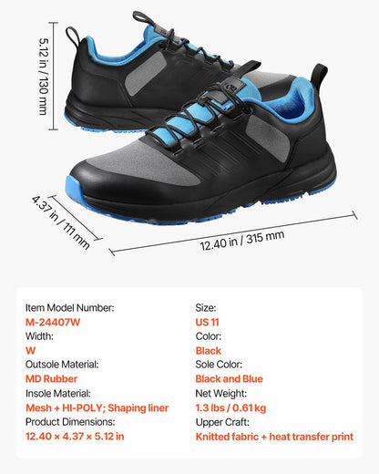 Cross Training Shoes, W Width Sneakers US Size 11, Wide Toe Box Shoes with Arch Support & Adjustable Lace-up, Training Shoes for Running, Gymnastics, Dog Walking, and Weightlifting (Black)