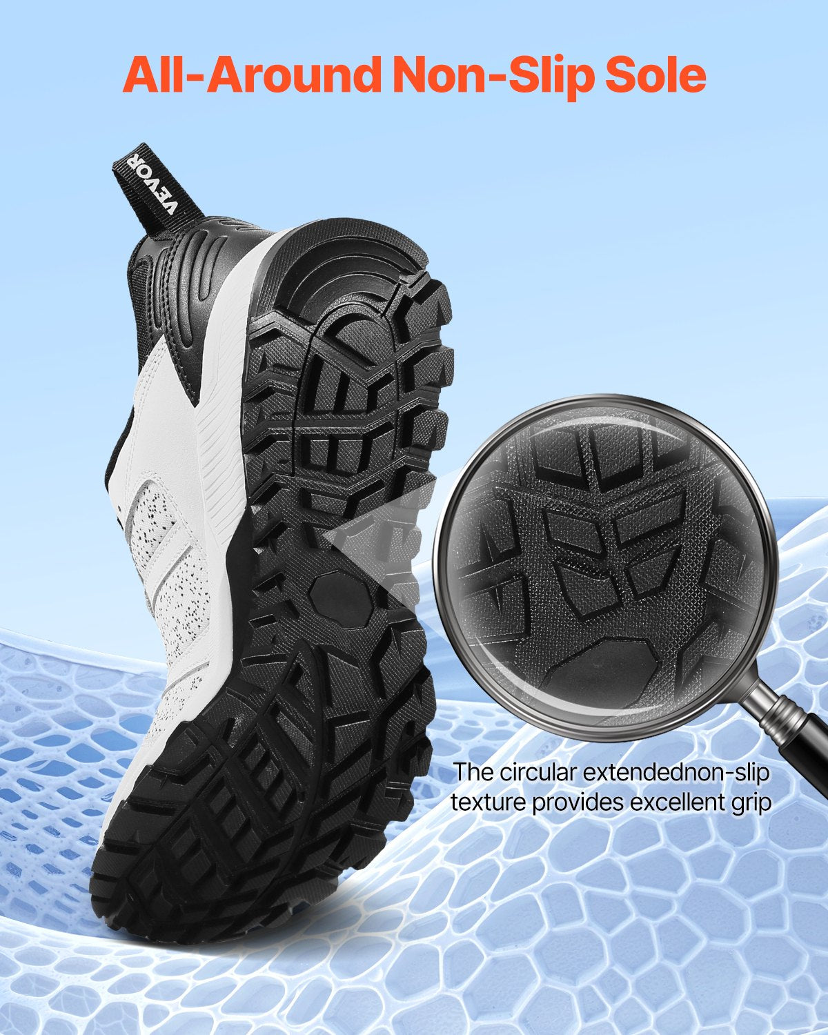 Cross Training Shoes, M Width Sneakers US Size 8, Wide Toe Box Shoes with Arch Support & Adjustable Lace-up, Training Shoes for Running, Gymnastics, Dog Walking, and Weightlifting (White)