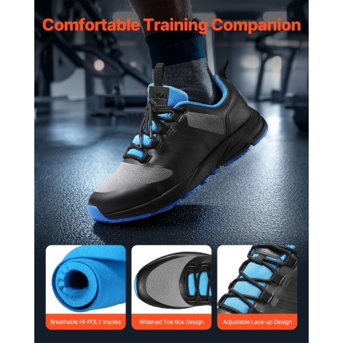 Cross Training Shoes M Width Sneakers UK Size 7 Wide Toe Box Shoes Black | EU